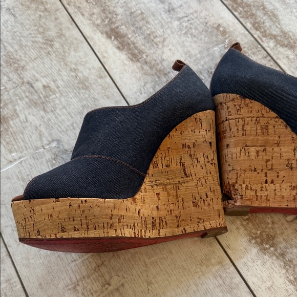 Loubiton Denim cork platforms - with a sad story! - Picture 6 of 16